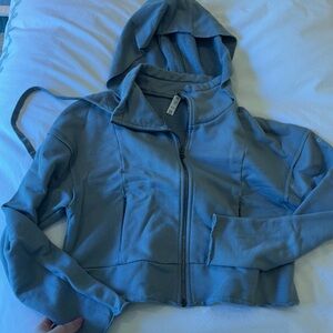 Alo cropped zip up hoodie